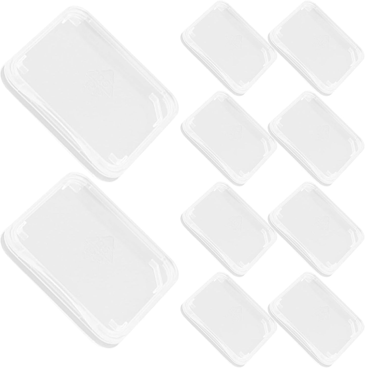 Veemoon Transparent Memory Card Storage Boxes Card Holder Cases Compact Lightweight PP Material Protective Carrying Storage for Organized Collection