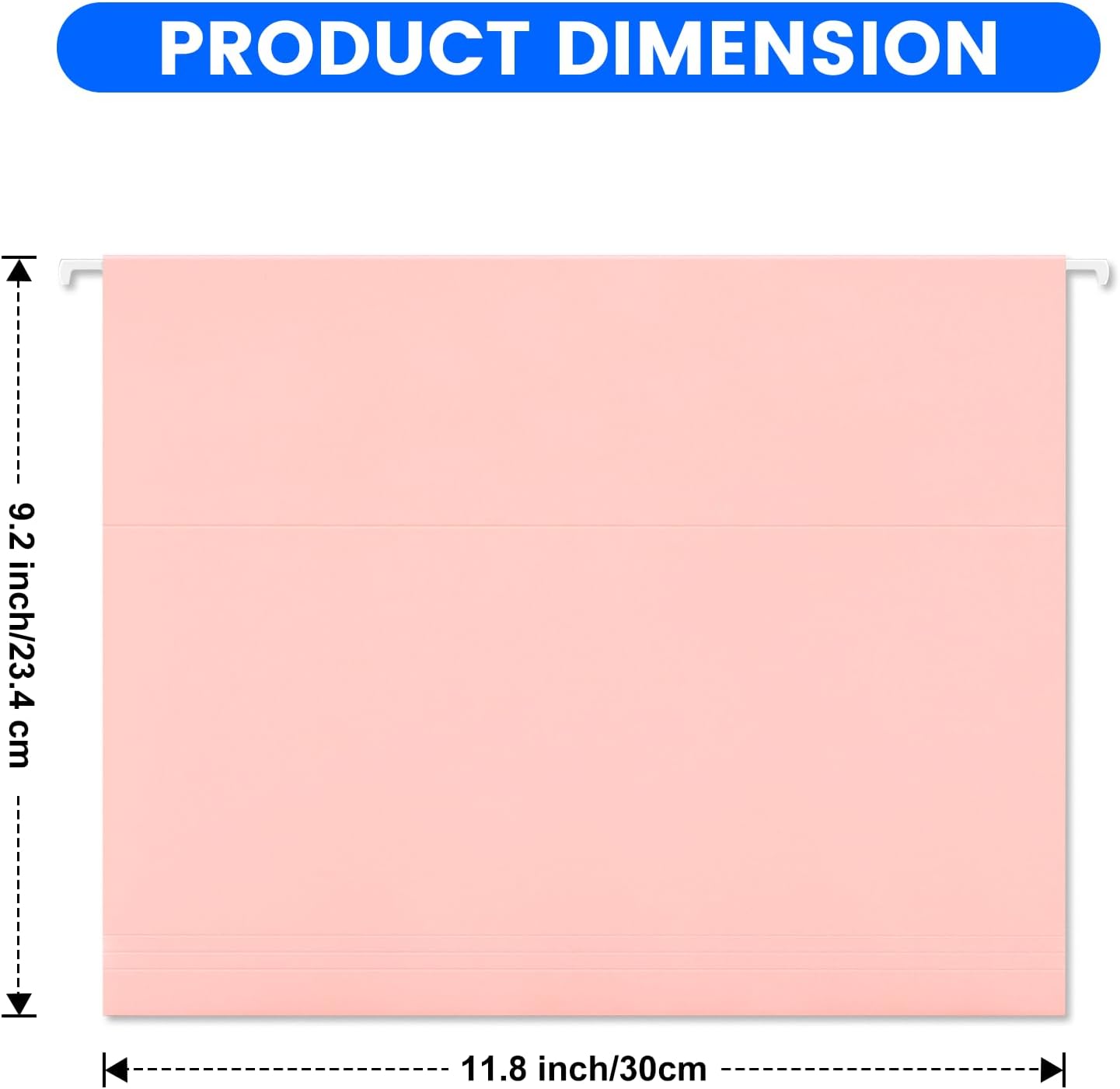 50-Pack Pastel Hanging File Folders, Letter Size with 55 Transparent Label Cards, 60 Sticker Labels,1/5-Cut Tabs–Home Office & Filing Cabinets