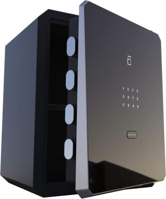 Home Safe, Fingerprint Password Safe Box with Key, Cabinets SafeBox for Home, Security Box, Biometric Safe, W-series 2.1Cubic feet