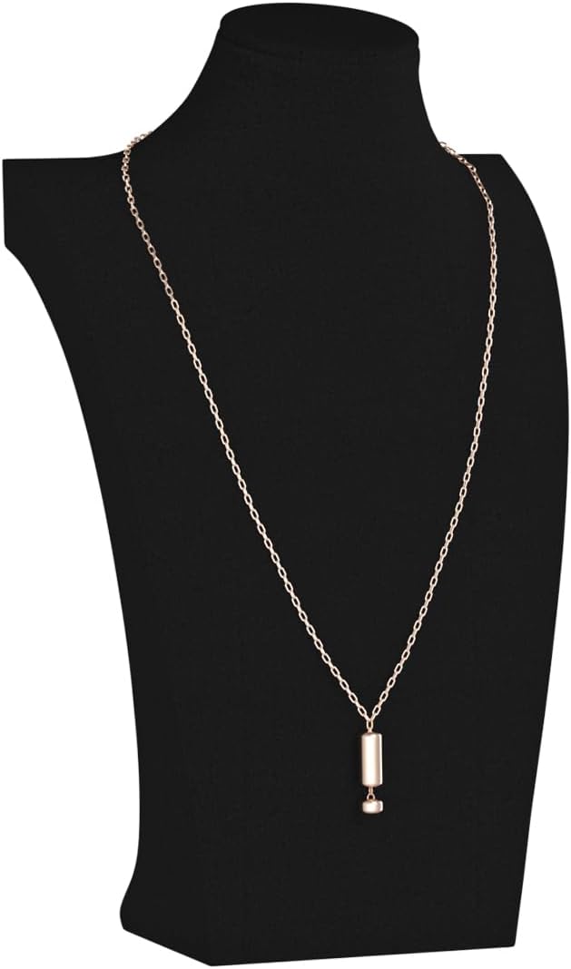 Necklace Bust Display Stand, Necklace Holder, Pendant Chain Necklace Organizer for Women (Black Velvet, S 1PCS)