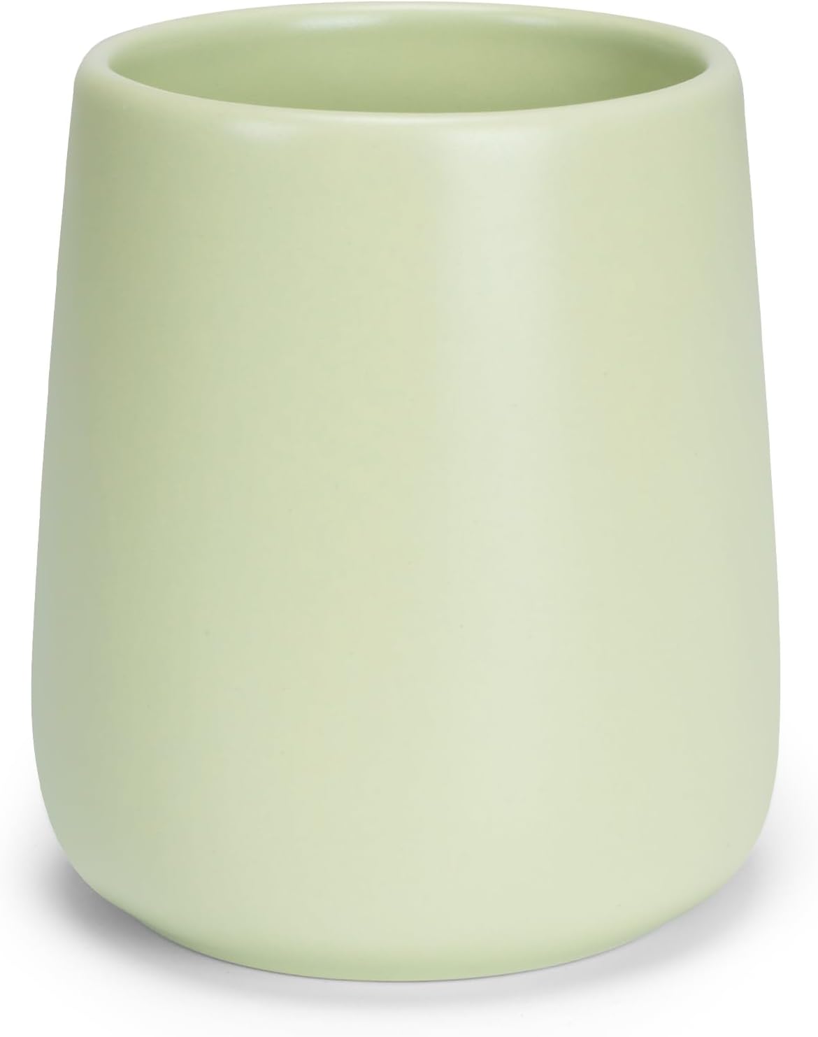 Bathroom Tumbler Cup Ceramic 13.5oz Reusable Toothbrush Cup 400ml,Toothbrush Holder Adequate for Your Bathroom (Green)