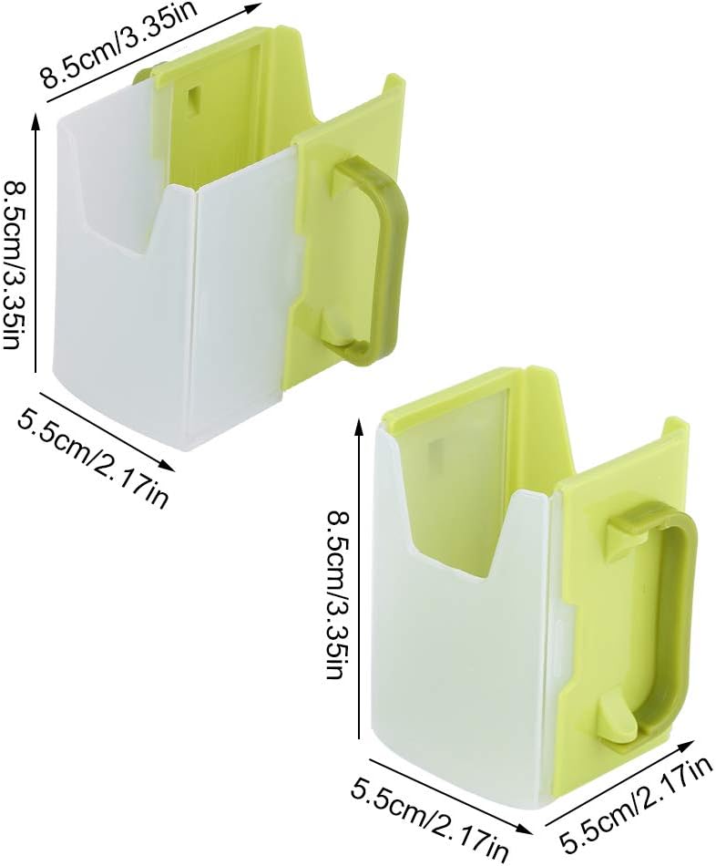 Yctze Adjustable and Spillproof Drink Holder with Handle for Milk Cartons, Boxes - for Toddlers, Kids, Children - Plastic Kitchen Tool (Green)