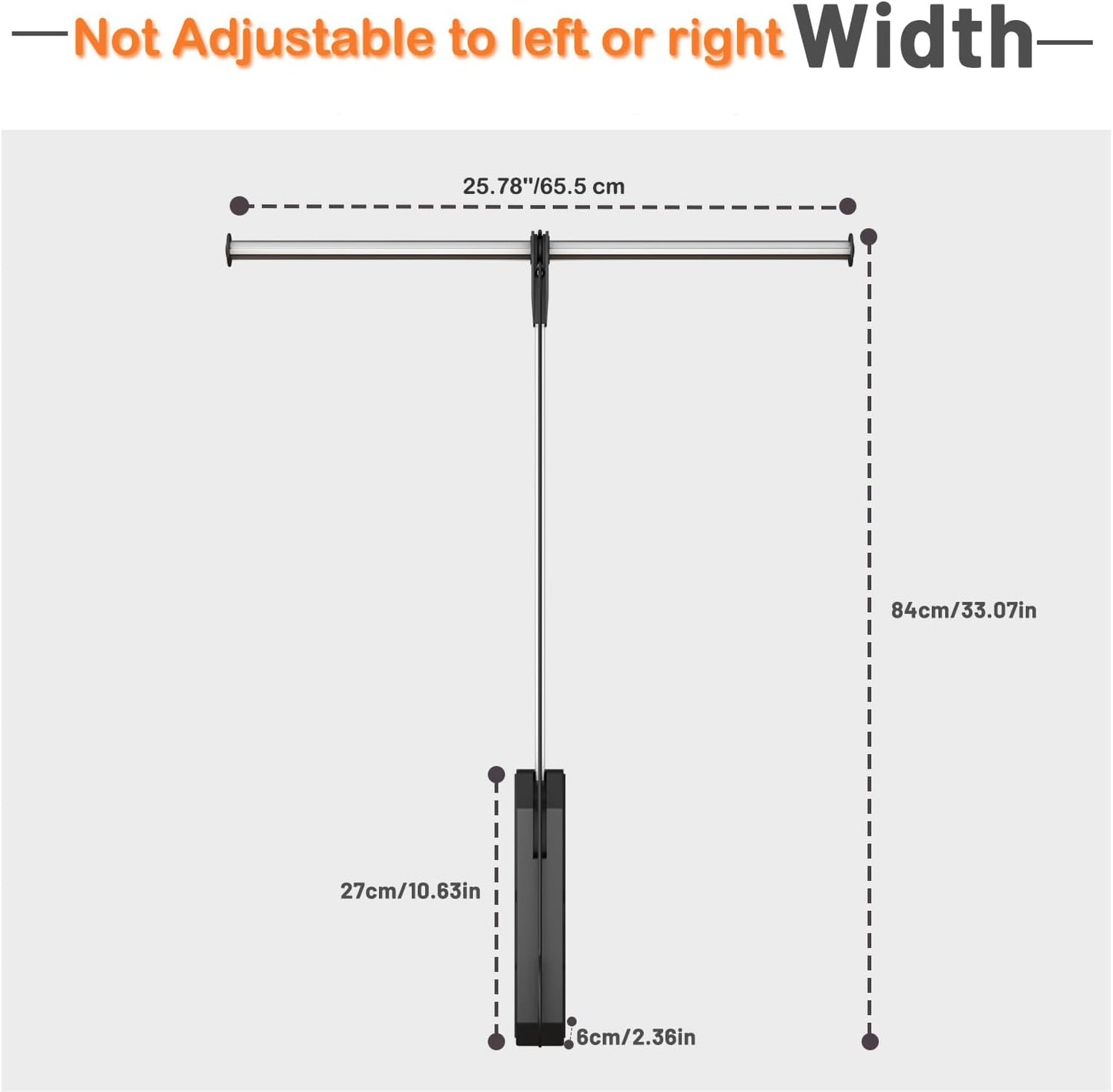 Pull Down Closet Rod, 26 Inch Soft-Close Buffering Clothing Organizer, Stainless Steel Back Mounted Closet Rod for Hanging Clothes Space-save in Tight Spots, Holds Up to 22lbs