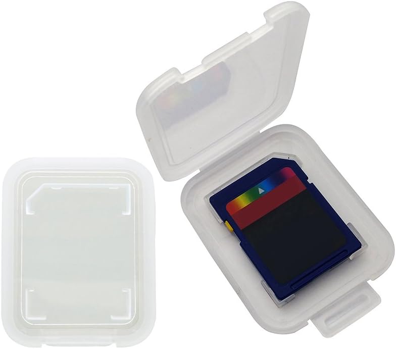 Plastic Memory Card Storage Case Compatible with SD MMC/SDHC PRO Duo White (20 PCS)
