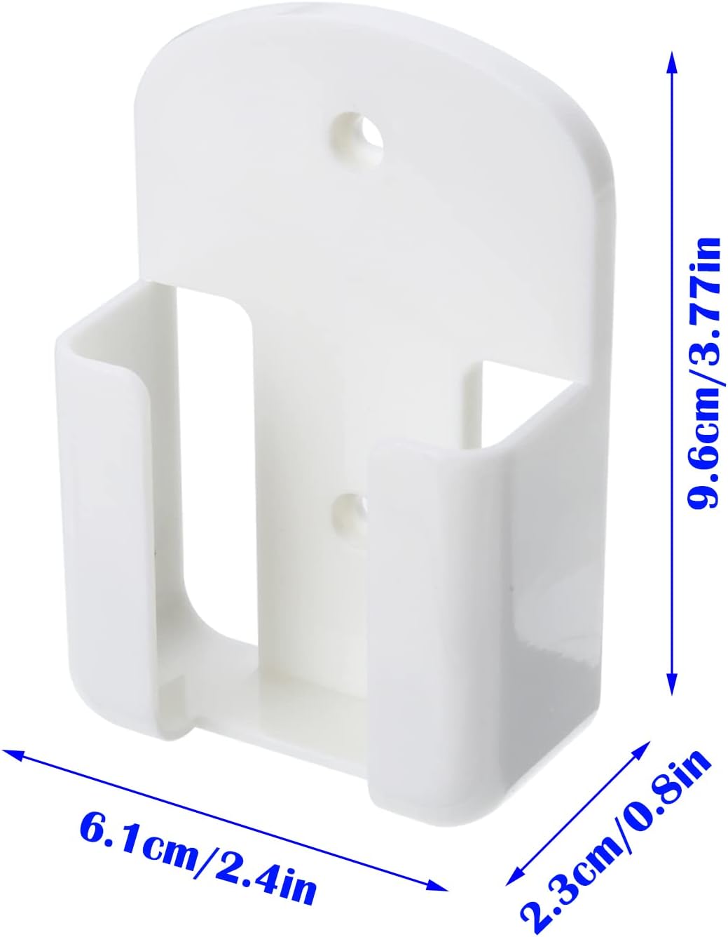 Mantouxixi 2Pcs Remote Control Holder Rack Wall Mount Media Organizer Storage Rack 61MM for Air Conditioner Controller - White