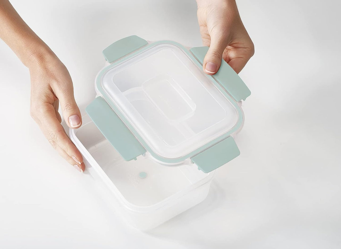 Joseph Joseph Nest Lock, 10 Piece Plastic Food Storage Container set with lids, Leak Proof, Airtight, Space Saving, Kitchen Storage, BPA free - Sage Green