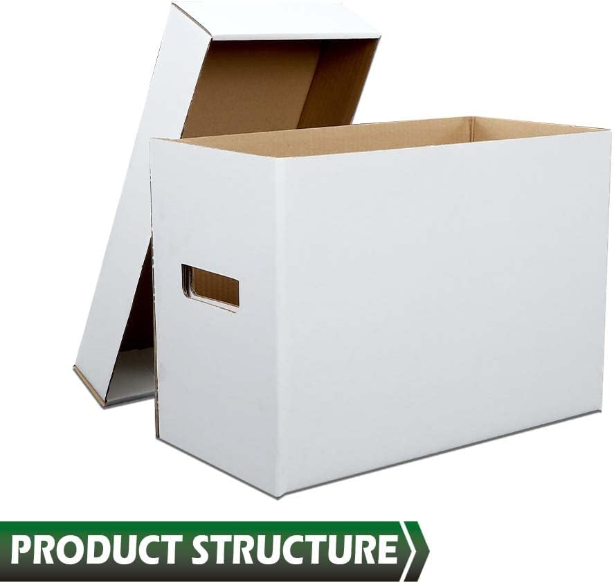 GRAND ORANGE 10PCS Comic Books Storage Boxes Short Holds 150-175 Stackable Cardboard Durable Archive