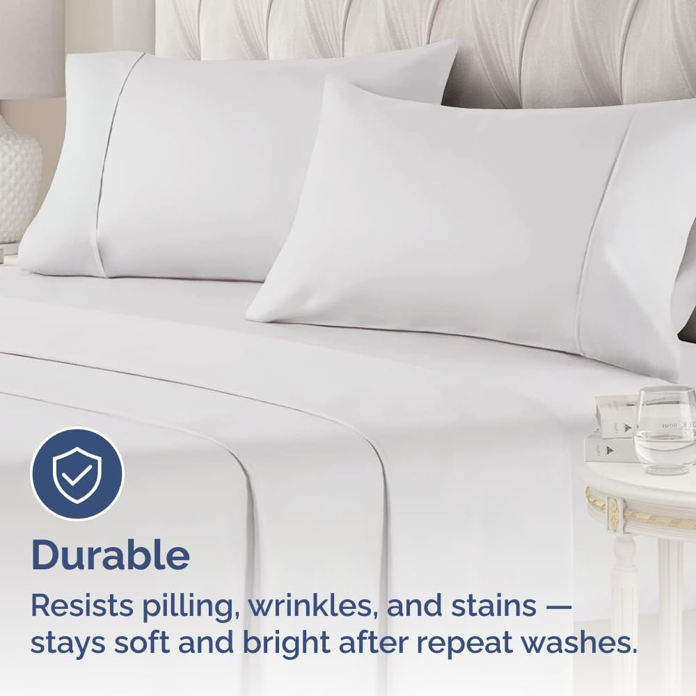 King Pillow Cases - 2 Pack - Super Soft Pillowcase Covers - Envelope Enclosure - Hotel Quality Pillow Protectors - Wrinkle Free, Shrink & Stain Resistant - Machine Washable - 20" x 40" (French Grey)