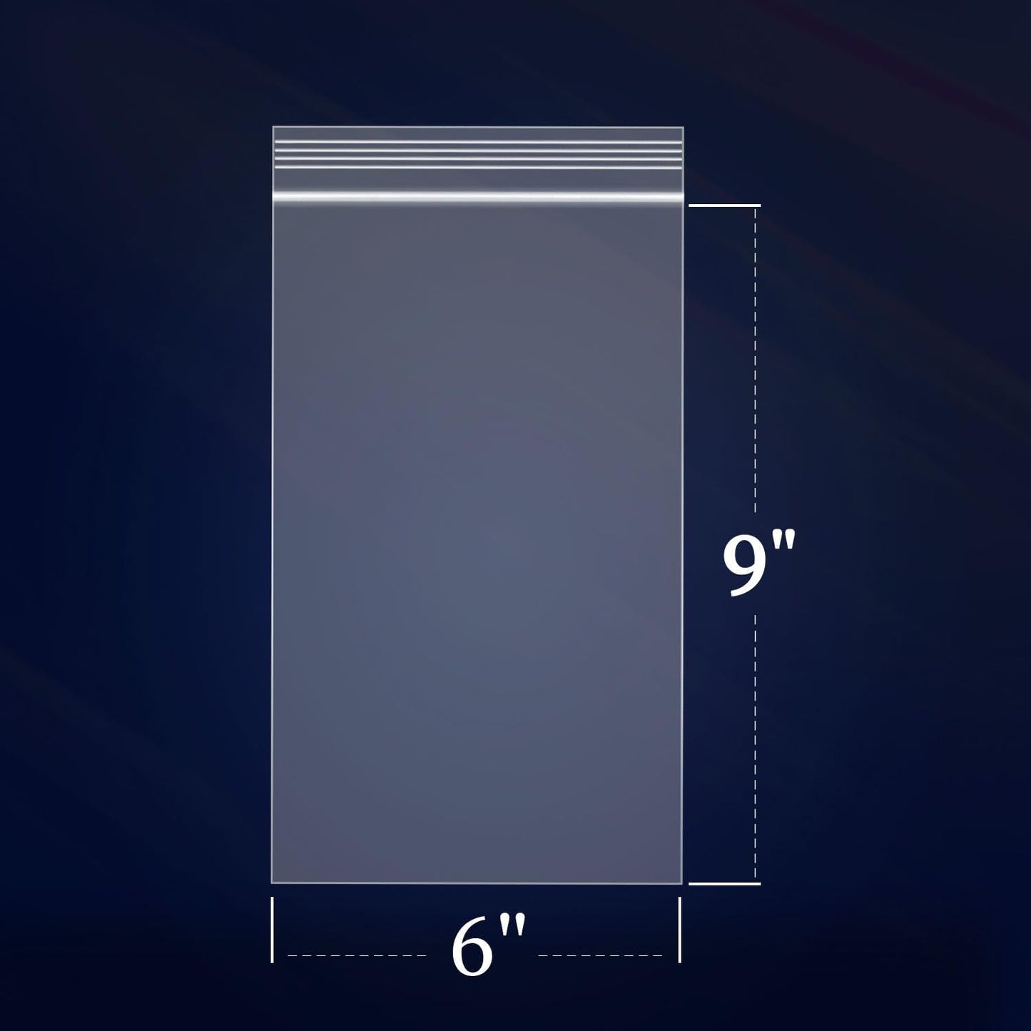 iMailer - 200 Count - 6" x 9" Clear Reclosable Zip Plastic Poly Bags 2 Mil for A7 A8 A9 Cards & Envelopes, Bakery, Cookies, Treats