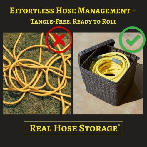 Garden Hose Reel Cart, Heavy Duty Hose Reel with Wheels, Outdoor Water Hose Reel for Backyard, Garden, or Lawn, Metal Hose Carts (200ft Lightweight Hose Capacity)