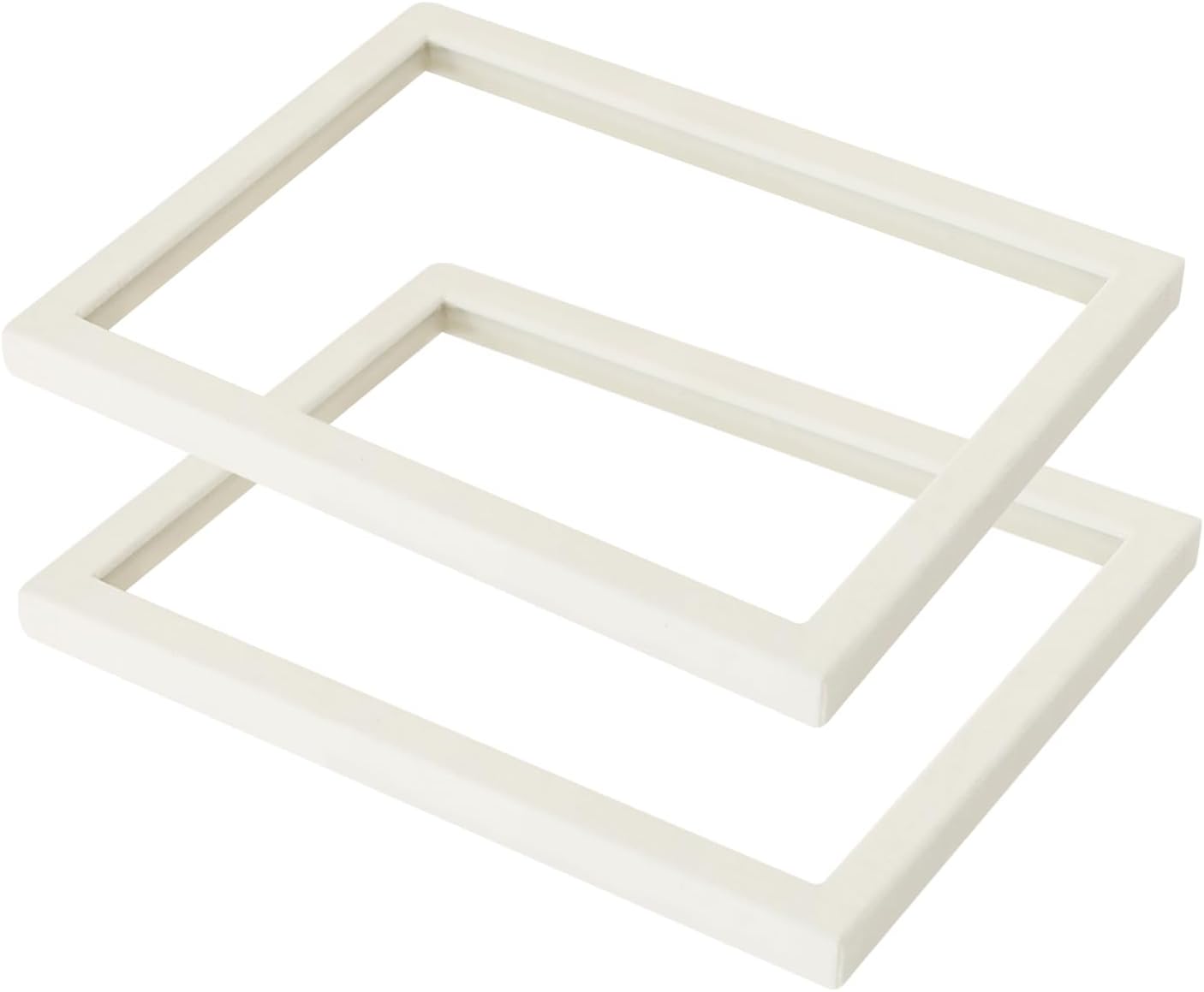 Coward 2Pcs Beige Velvet Glass Lid for the Trays Can Use if Needed