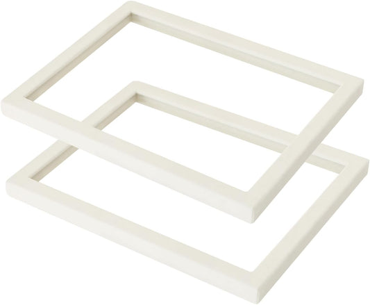 Coward 2Pcs Beige Velvet Glass Lid for the Trays Can Use if Needed