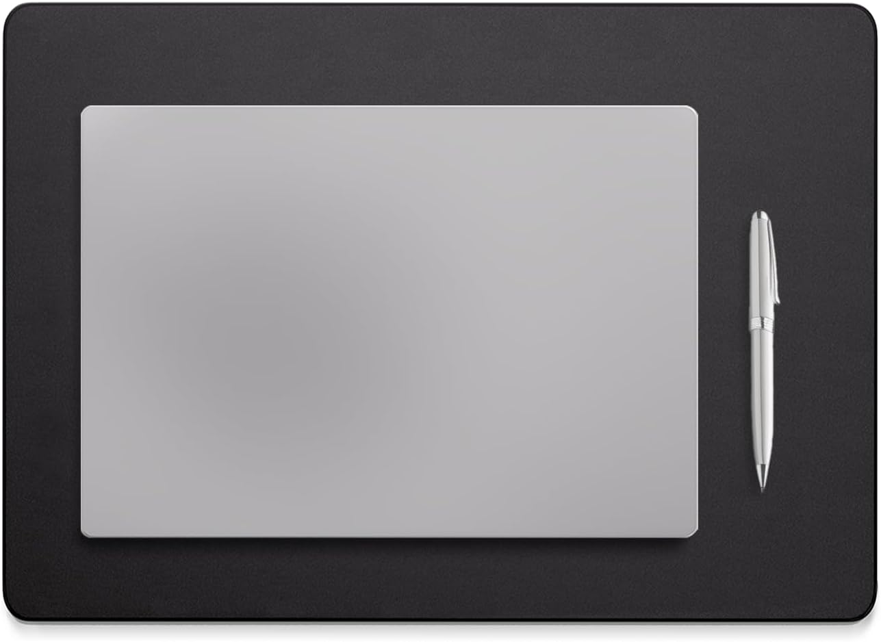 Jotsome Leather Desk Pad Mat, Non-Slip Desk Blotter Pad - Desk Protector for Office, Home, Lap Desk, Laptop, and Desktop, Gift for The Holidays or Christmas (Black, 17" x 12")