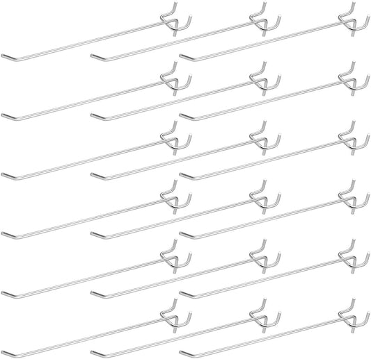 200 Pack Pegboard Shelving Hooks, 8 Inch Stainless Steel Pegboard Hooks Hanging Holders Wall Mount Organize Tools for Garage Office Kitchen Store Craft Organizing, Black