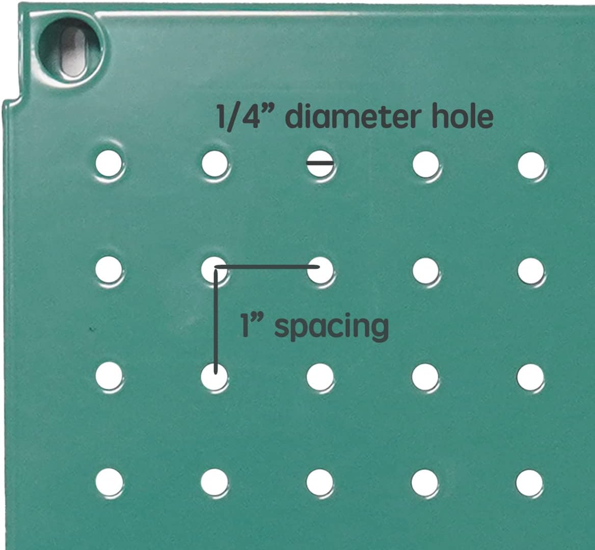 Metal Pegboard 12-Inch Tall x 16-Inch Wide Heavy Duty Wall Organizer for Home Garage Tool Storage 4pcs Green