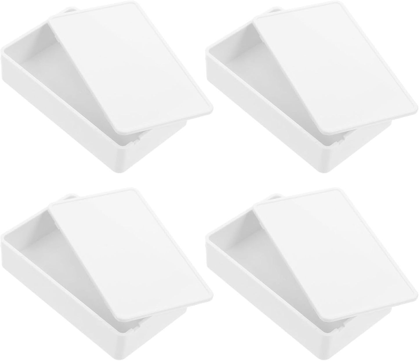 4pcs Portable Plastic Junction Boxes Hidden for Travel Storage for Cash Jewelry and Valuables Outdoor Use White