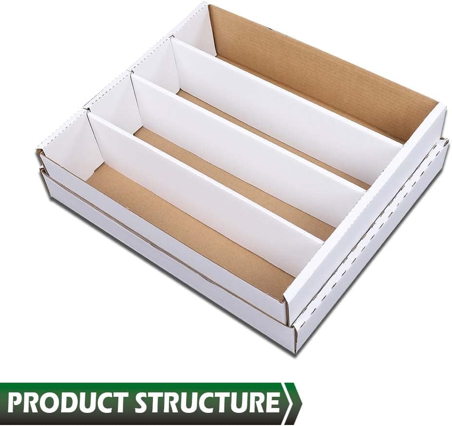 GRAND ORANGE 4 ROW 3200 Count Trading Card Storage Box, Sports & Trading Card Storag, Monster Shoe Box Card Storage Box