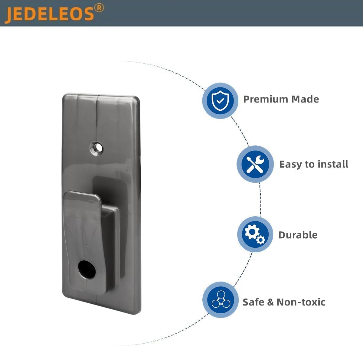 Wall Mount Holder for Shark Rocket HV300 HV301 HV302 HV303 HV320 HV322 HV324 HV325 HV380 HV380C Upright Vacuum, Replace Parts 390FFJH380 and 416FFJV300