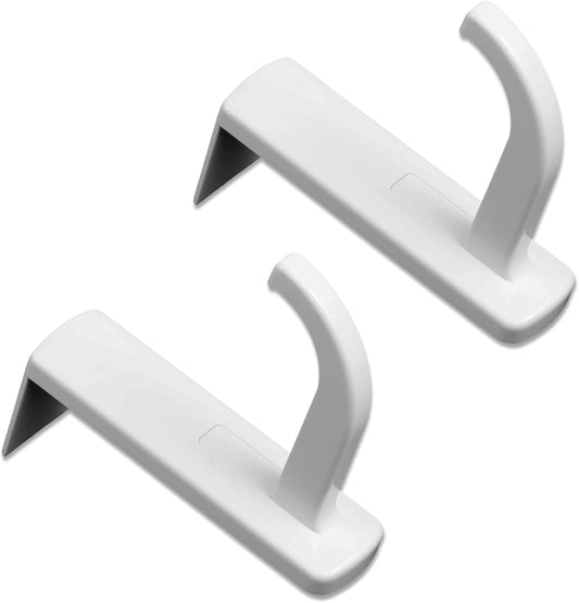 2pcs Monitor Headphone Stand Hook Headset Holder Hanger Adhesive Gaming Earphones Hanger Stick-on Support for Computer Over Ear Earphone Monitor Screen Edge Wall Mount Gaming Desk Accessories