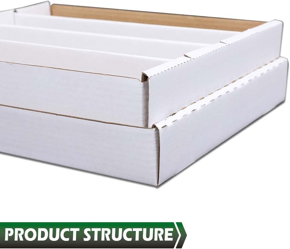 GRAND ORANGE 4 ROW 3200 Count Trading Card Storage Box, Sports & Trading Card Storag, Monster Shoe Box Card Storage Box