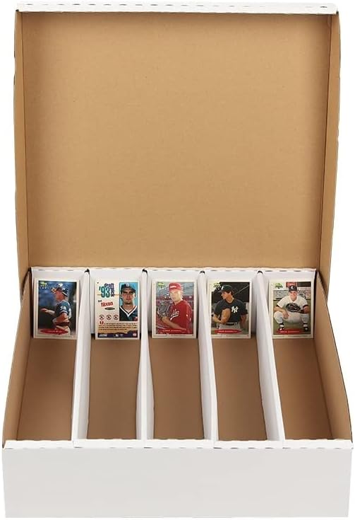 GRAND ORANGE 5000 Count Card Storage Box Full Lid Trading and Gaming Card Storage Box Sports Card Storage Boxe for Pokemon MTG Card Holders Collector Box Card Box Organizer