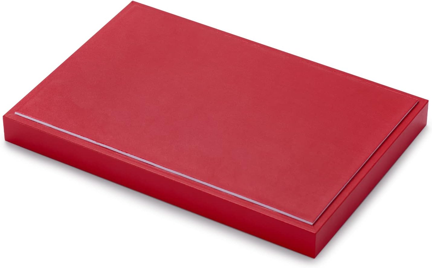 Oirlv Gorgeous Red Leather Jewelry Tray Flat Jewelry Display Tray Stackable Jewelry Organizer Plate