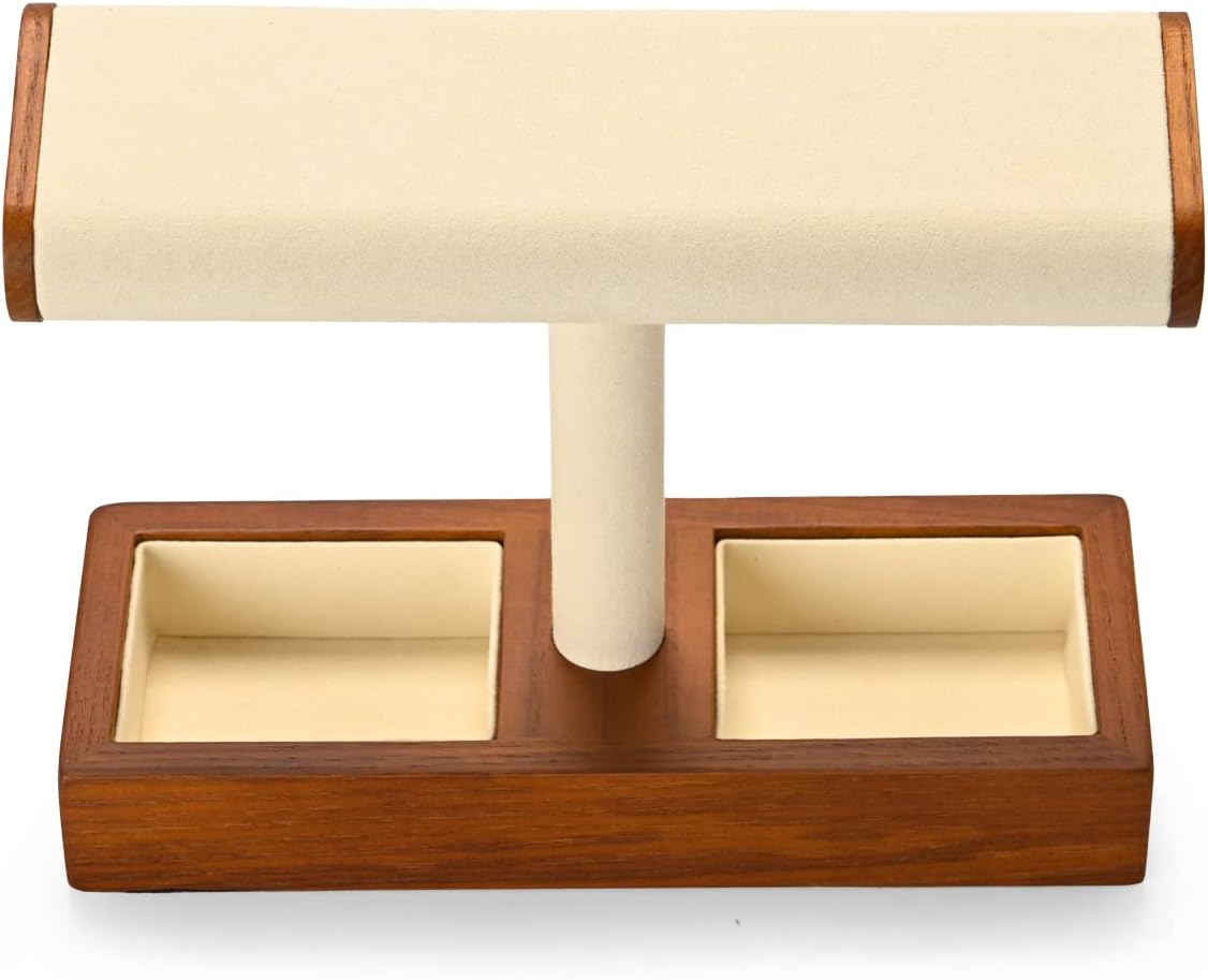 Oirlv Solid Wood Watch Display Stand T-bar Watch Stand for Men and Women Jewelry Accessory Organizer for Store and Home(SM19101)
