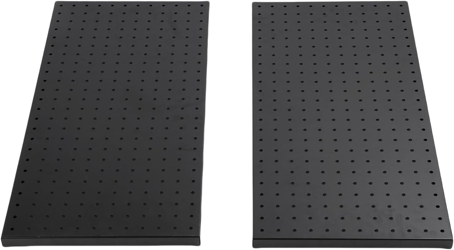 Aramox 2PCS Pegboard Wall Organizer, Alloy Steel Tool Storage System, Customizable 24x12 Inch Panels with 288 Holes for Home Garage Office Organization