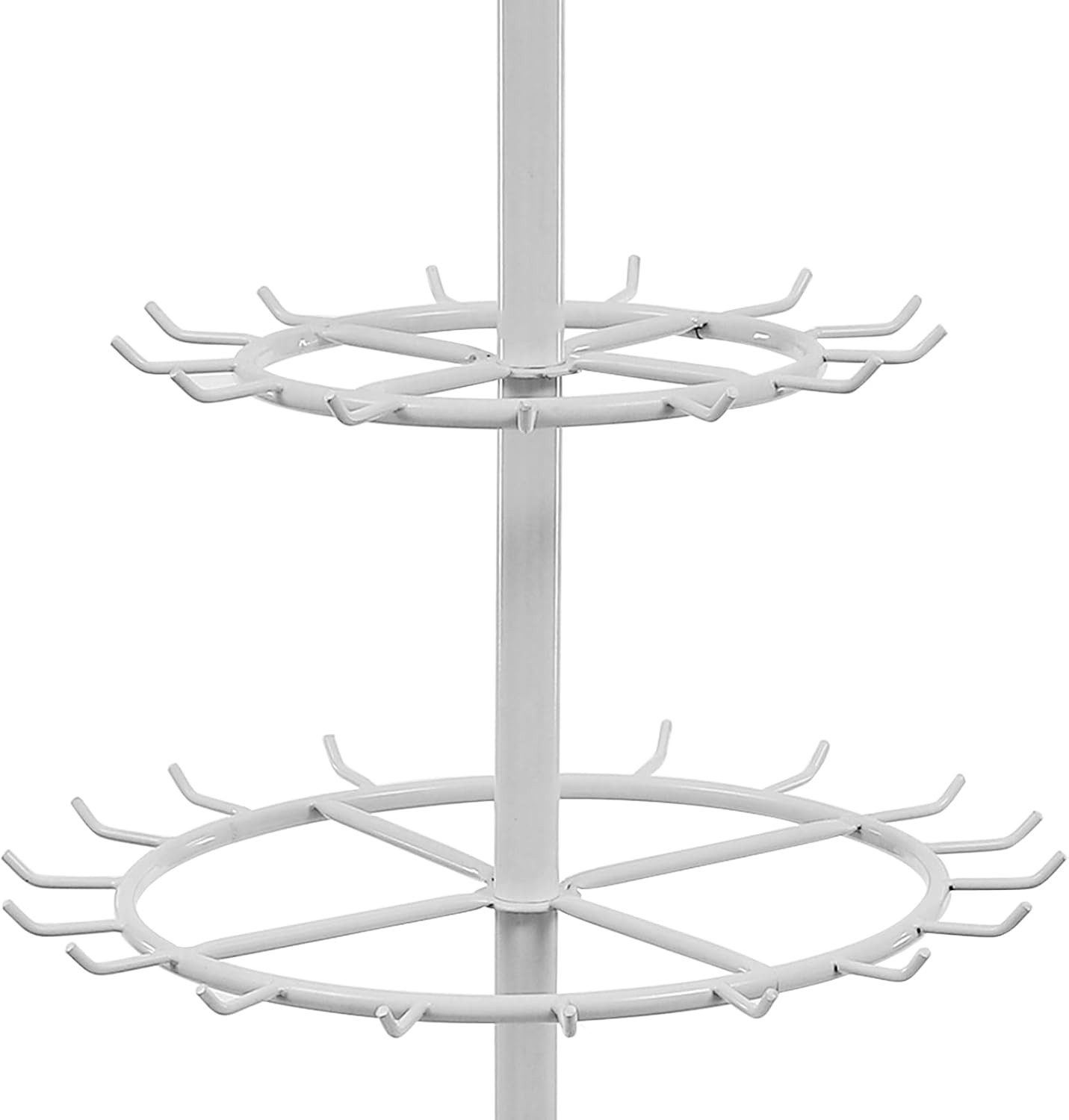 Floor Standing Belt Display, 66.1 Inch Metal Retail Tie Rack Hanger Organizer, Scarf Stand Shawls Purse Shelf for Home, Boutiques, Clothing Stores, Retail Stores