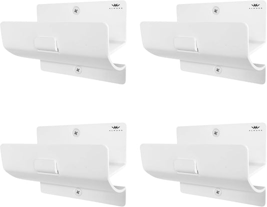 Ladder Hooks Set of 4 – White Heavy Duty Garage Wall Hooks, Use as Ladder Holder, Step Stool Hanger