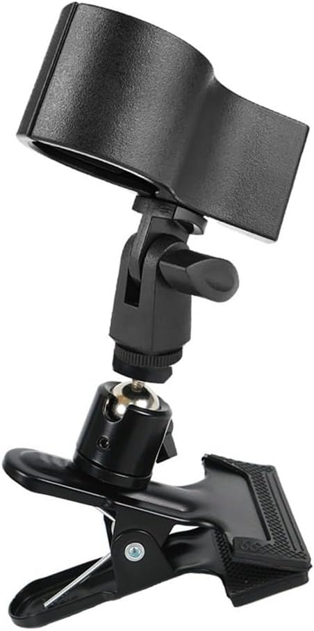 Hands Free Hair Dryer Holder Stand 360 Degree Rotating Sturdy Metal Base Strong Clamp Adjustable Flexible Blow Dryer Stand