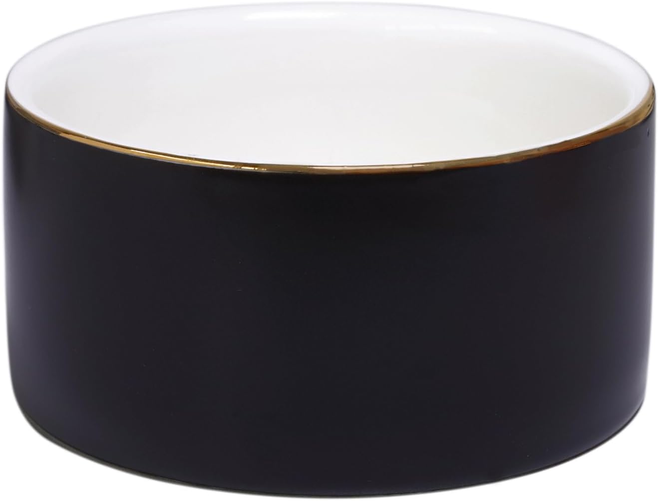 Paper Clip Holder - Ceramic Paperclip Holders for Desk, Binder Paper Clip Dispenser Organizer (Black)