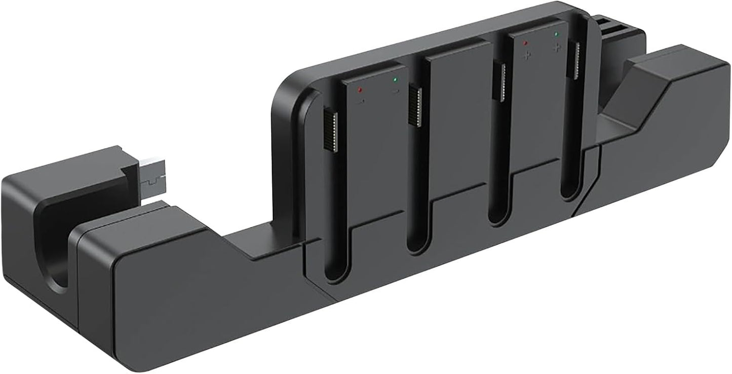Quadruple Function Charging Stand with Double Controller Game Card Organizers Overheating Protective Technology for SW2 Organizers Storage