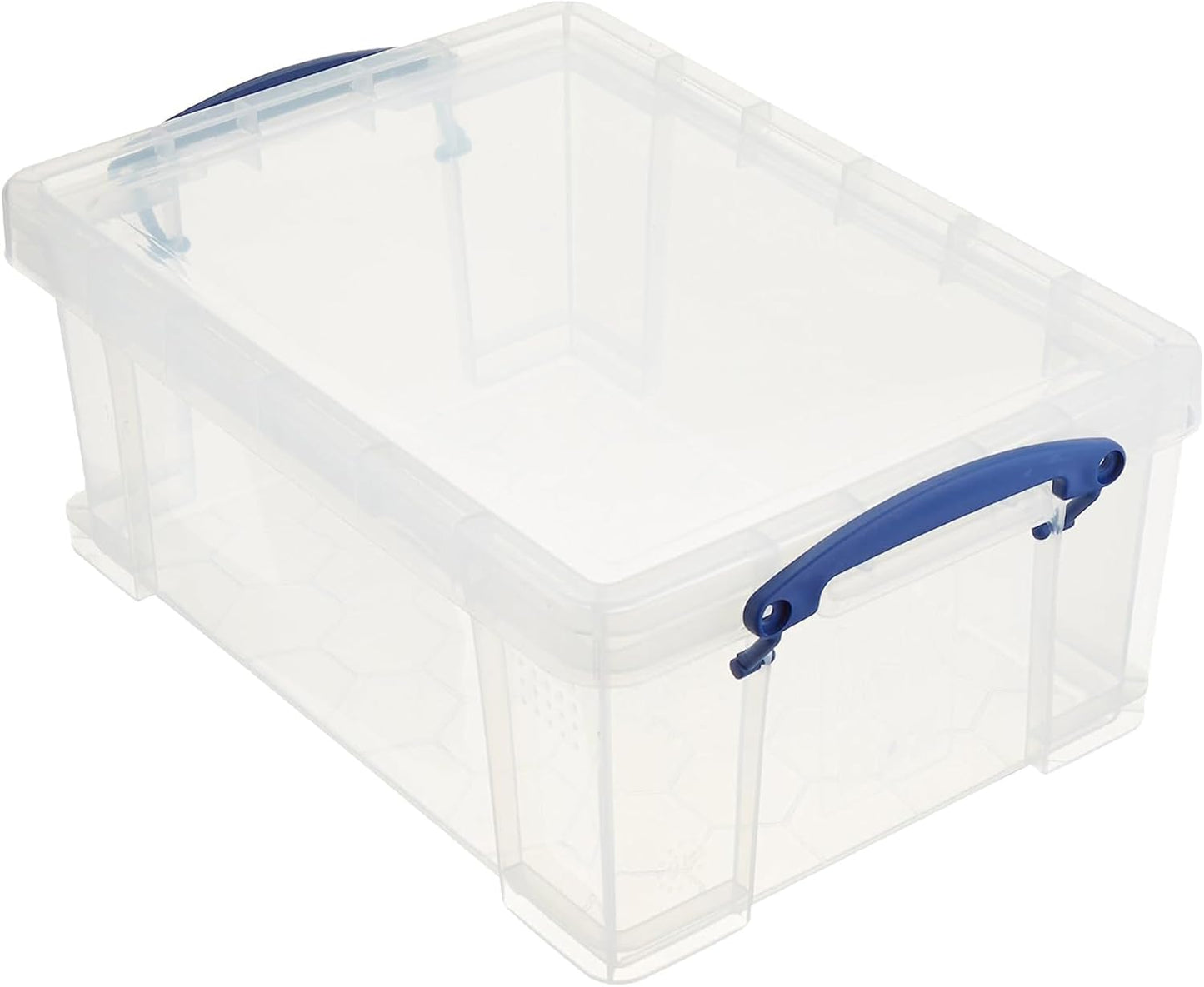 Really Useful Box 9 Liter Plastic Storage Bins with Lids and Clip Lock Handles for Home or Office Organization and Storage (2 Pack)