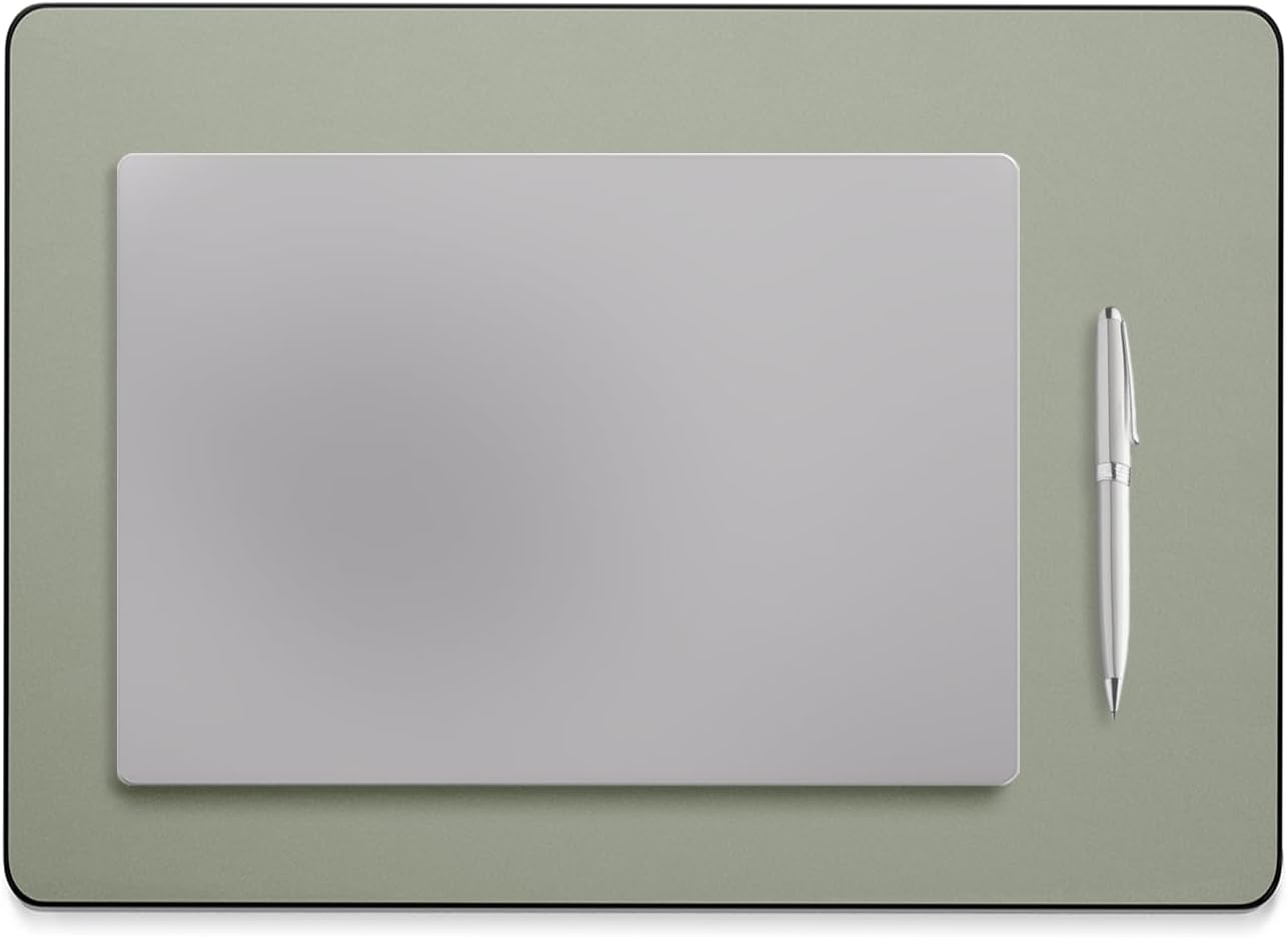 Jotsome Leather Desk Pad Mat, Non-Slip Desk Blotter Pad - Desk Protector for Office, Home, Lap Desk, Laptop, and Desktop, Gift for The Holidays or Christmas (Sage, 17" x 12")