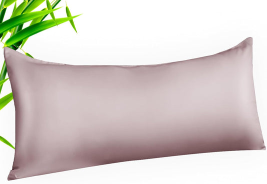 TELUS Body Cooling Pillow Case Cover, Bamboo Rayon & Lyocell Pillowcase with Zipper Closure, Breathable Pillow Case for Hot Sleepers and Night Sweats, 20x54 inches, Light Pink