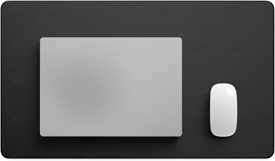 Jotsome Leather Desk Pad Mat, Non-Slip Desk Blotter Pad - Desk Protector for Office, Home, Laptop, and Desktop, Gift for The Holidays or Christmas (Black, 24" x 14")