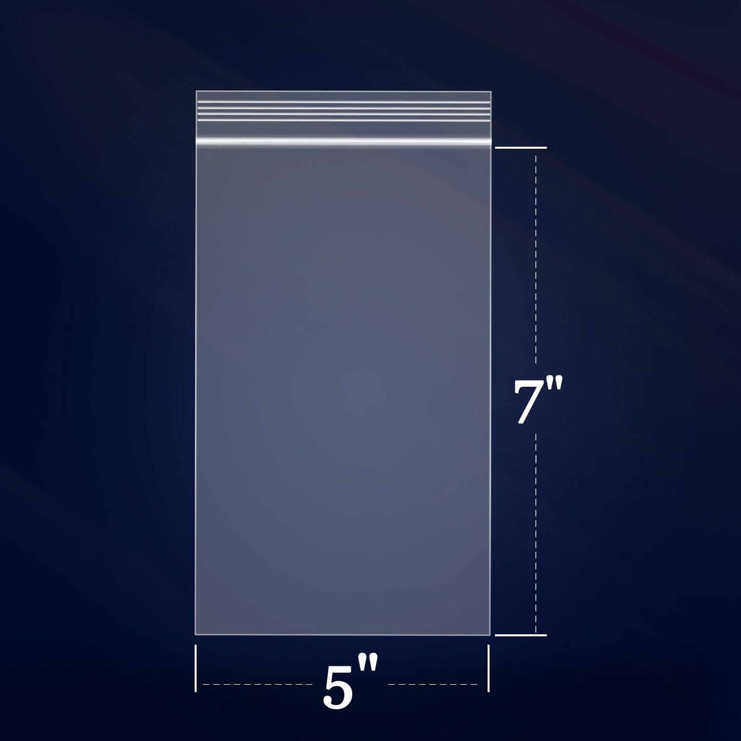 iMailer - 200 Count - 5" x 7" Small Zip Bags - Clear Reclosable Zip Plastic Poly Bags 2 Mil with Lock Seal Zipper for A2 A4 A6 Cards & Envelopes, Bakery, Cookies, Treats