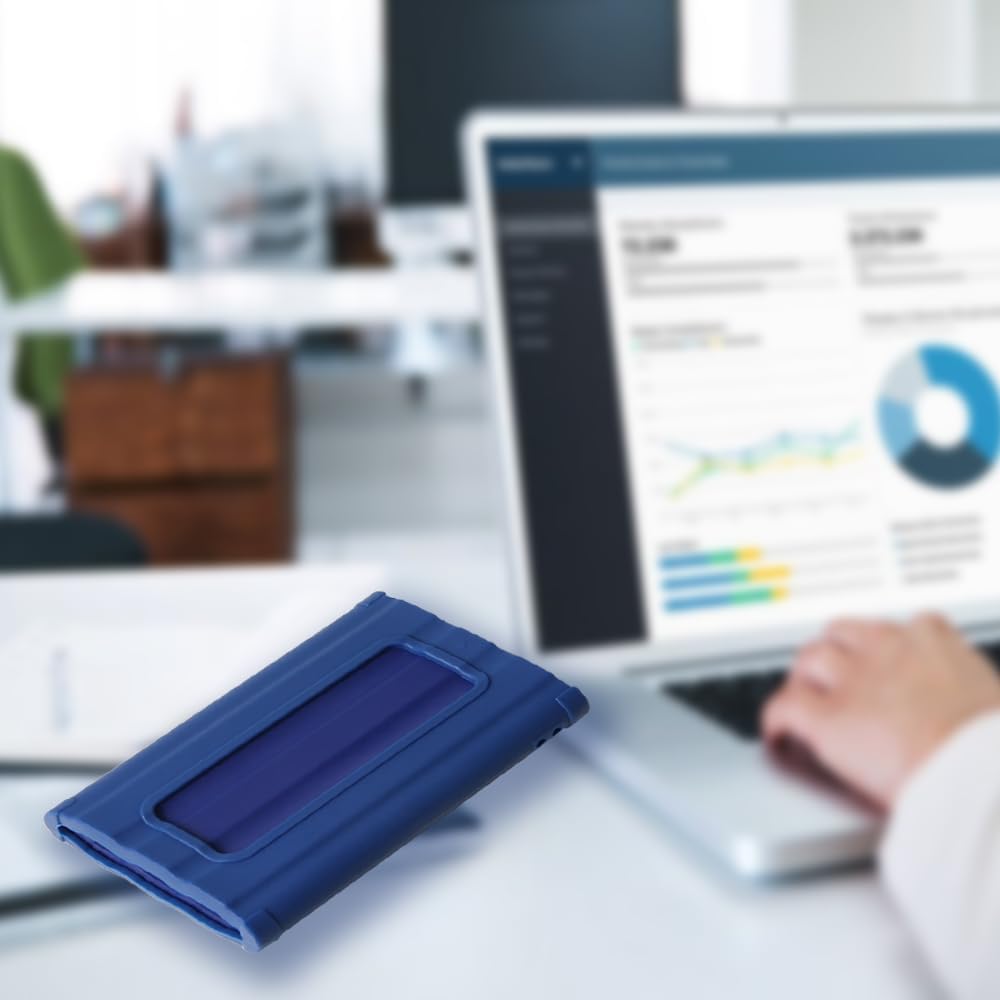 Hermitshell Silicone Carrying Case Replacement for Samsung T7 Shield 2TB / 1TB / 4TB, Portable SSD, USB 3.2 Gen2 External Solid State Drive (Blue, Silicone Case)