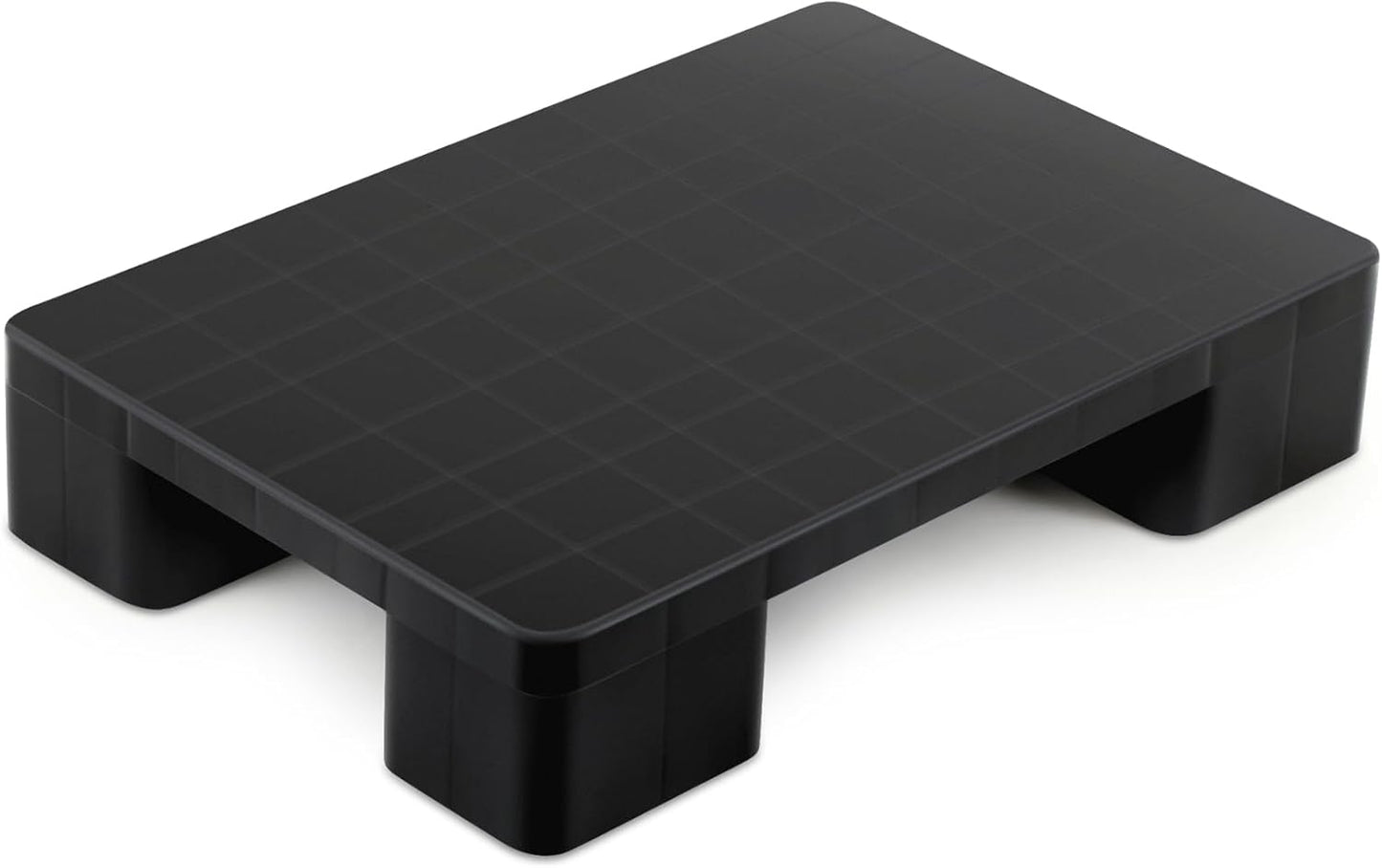 4 Pcs Plastic Pallet for Basement Storage Easy Stack Lightweight Floor Pallet Display Flooring Room Supermarket Christmas, Support up to 2000 Lbs (23'' L X 16'' W X 4.7'' H,Black)