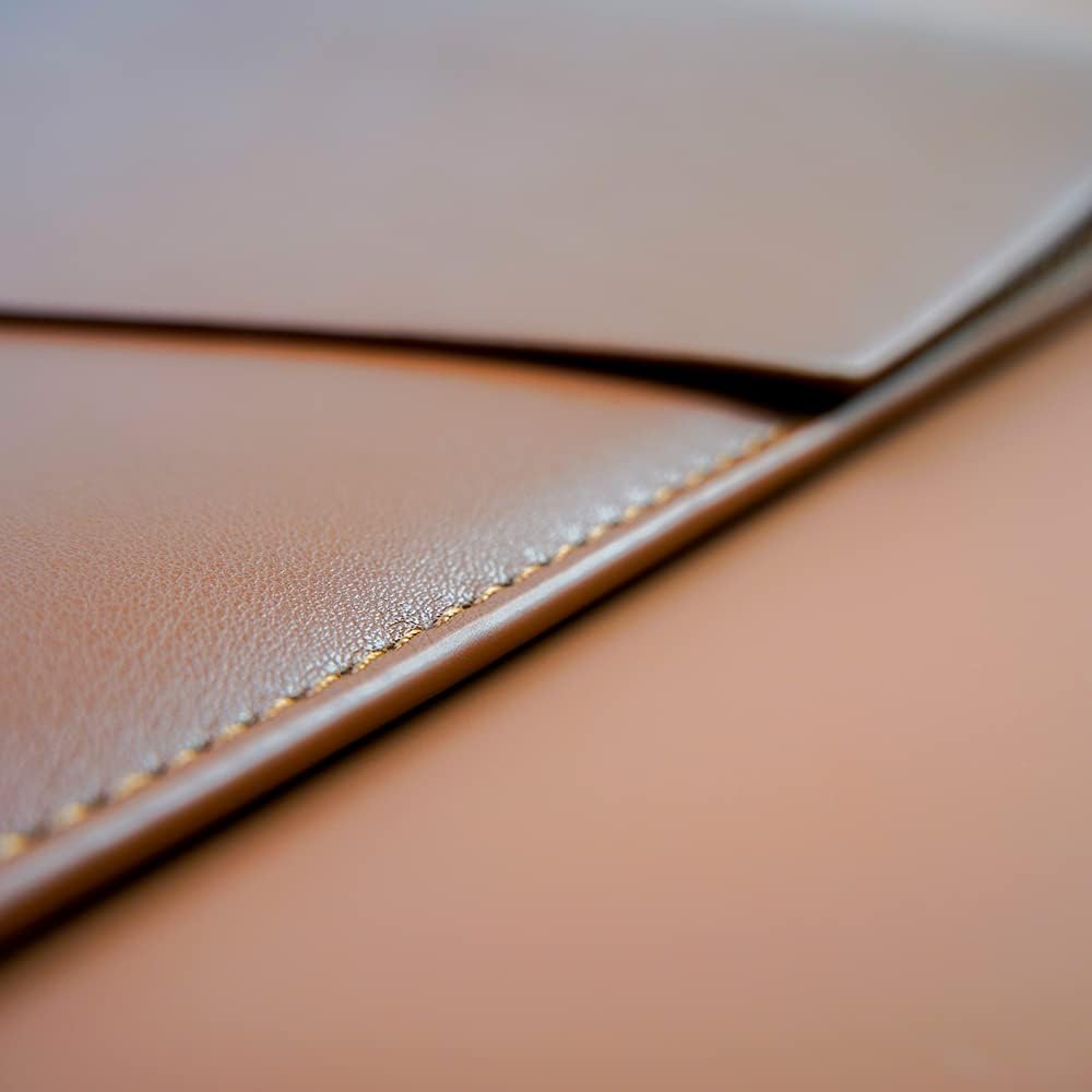 PU Leather Laptop Sleeve Compatible with New 14 inch MacBook Pro A2992 A2918 A2442,Old MacBook Pro Air 13, Surface Laptop 13.5, Thinkpad X1 Carbon 14 Color Set of 4PCS Dark Brown