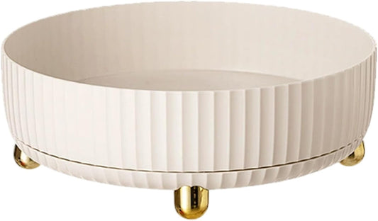 Rotating Makeup Organizer, 8.7 Inch Large Capacity Vanity Tray for Perfume & Cosmetics, Plastic