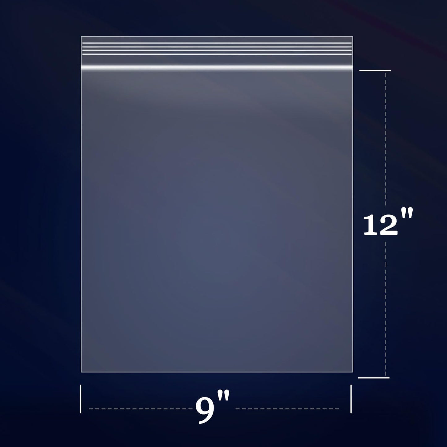 iMailer - 200 Count - 9" x 12" Zip Bags - Clear Reclosable Zip Plastic Poly Bags for with Resealable Lock Seal Zipper Art Prints, A4, Letter Sized Documents, Clothing