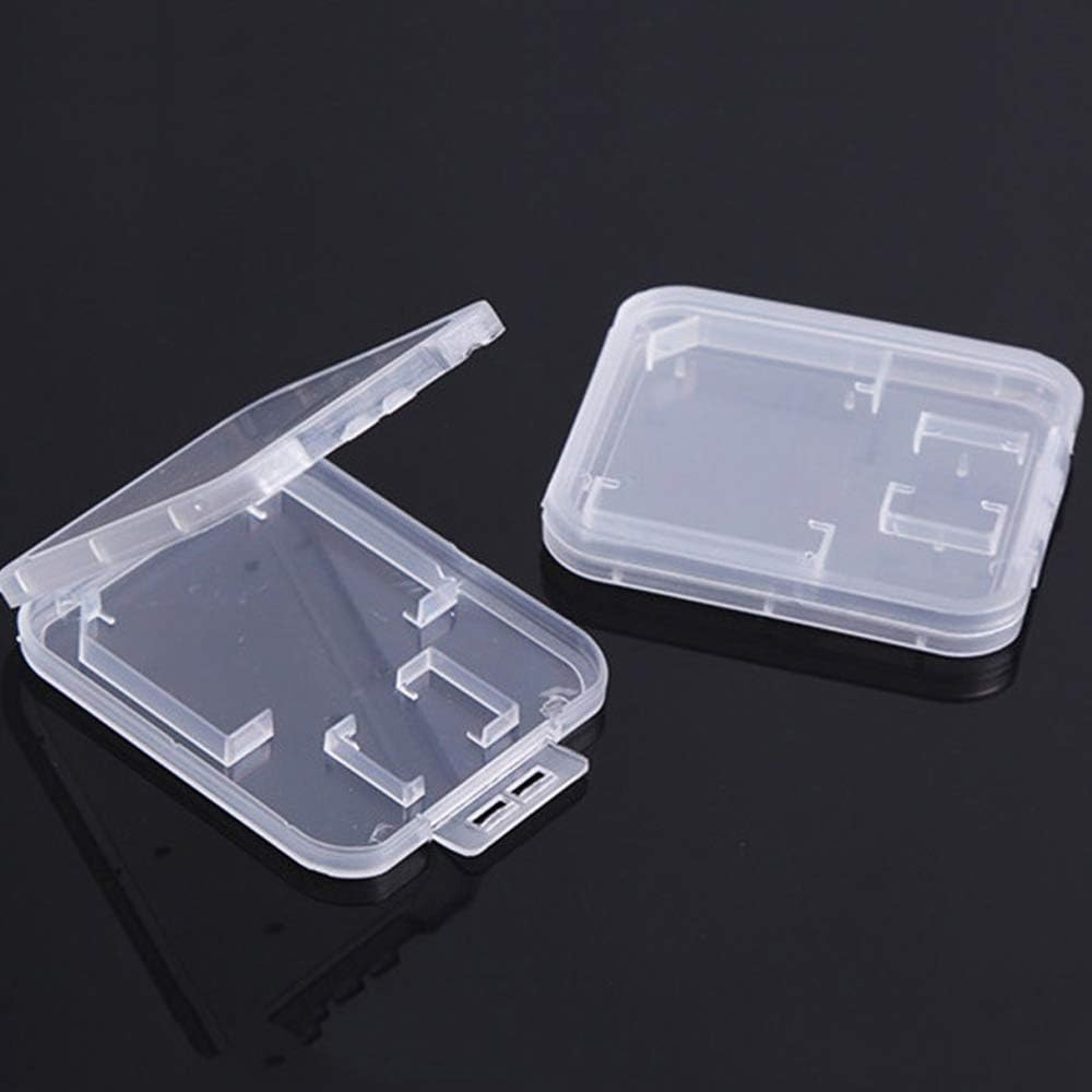 Clear Plastic Memory Card Case Compatible with SD SDHC SDXC Micro SD T-Flash Card (15 PCS)