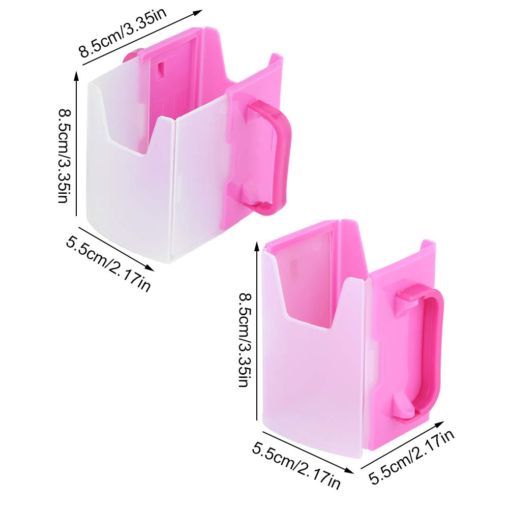 Milk Carton Holder Adjustable Spillproof Milk Drink Holder with Handle for Kid Child Kitchen Tool (Red)