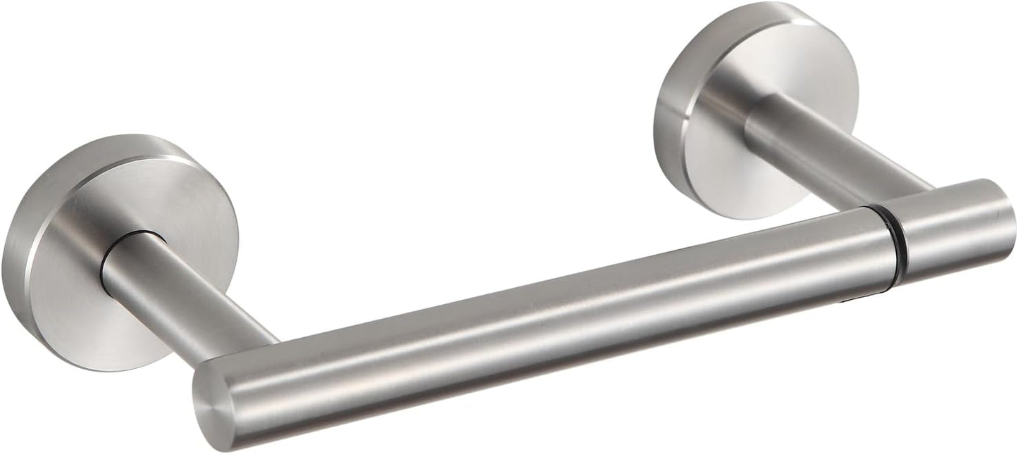 BGL Toilet Paper Holder Brushed Nickel Wall Mount, Brush Nickel Bathroom Toilet Paper Holder Brushed Nickel SUS 304 Stainless Steel, Double Post Pivoting Toilet Paper Roll Holder for Bathroom RV