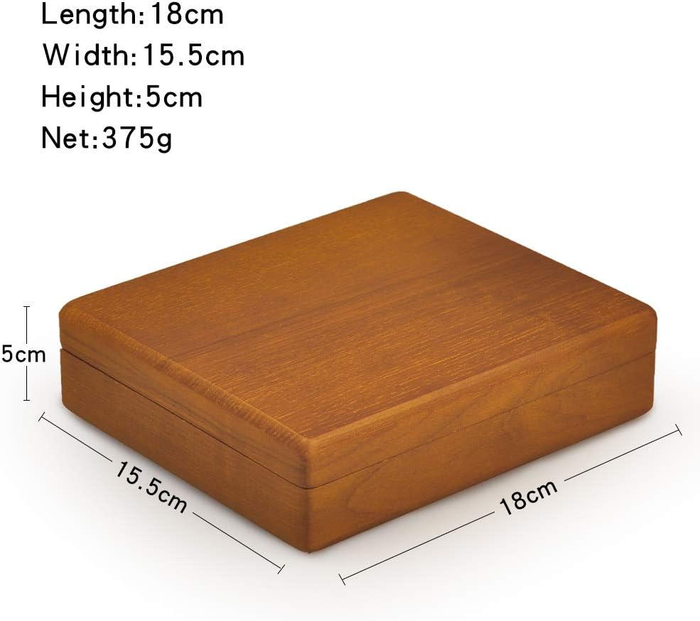Oirlv Solid Wood Ring Jewelry Box Organizer Earrings Jewelry Drawer Organizer Tray with Lid (Grey)