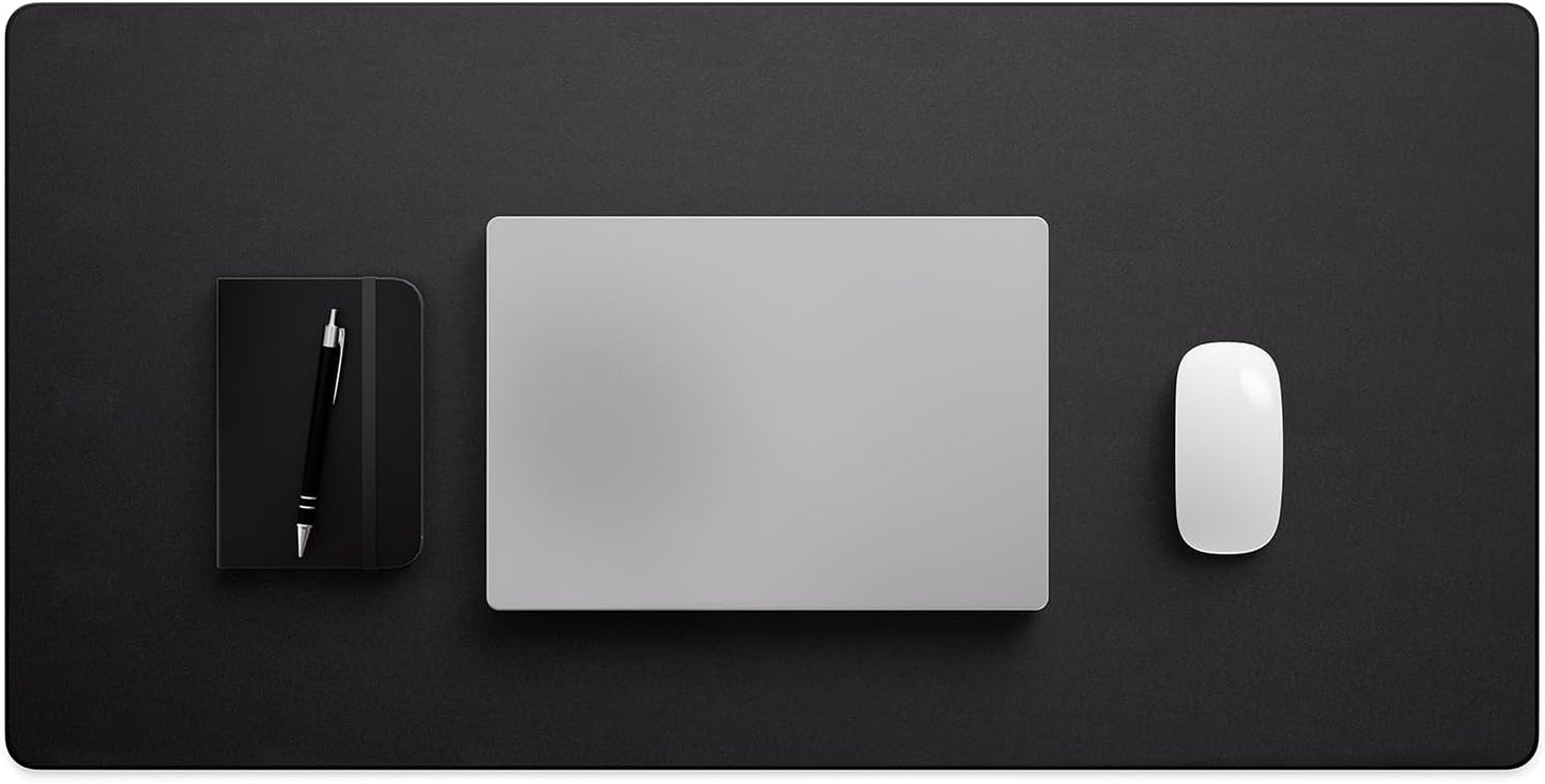 Jotsome Leather Desk Pad Mat, Non-Slip Desk Blotter Pad - Desk Protector for Office, Home, Laptop, and Desktop, Gift for The Holidays or Christmas (Black, 34" x 17")