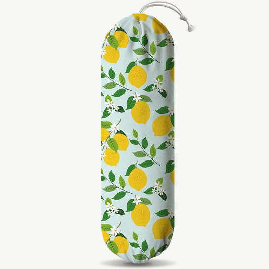 Lemon Plastic Bags Holder, Grocery Bag Storage Organizer, Reusable Shopping Bags Holder Dispenser for Kitchens Pantry, Farmhouse Home Kitchen Decor Gifts, Kitchen Pattern Garbage Bag 43