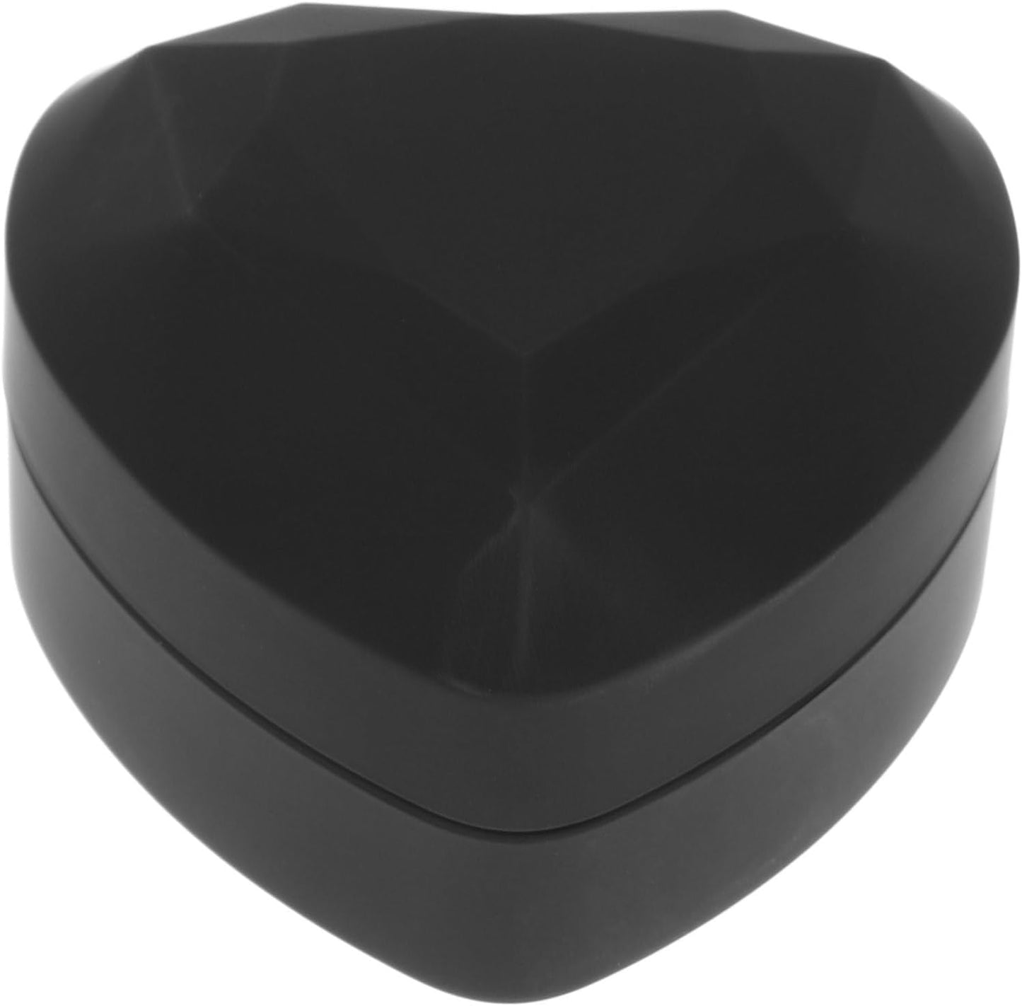 Heart Shaped Jewelry Box with LED Light Ring Case for Engagement Wedding Proposal Versatile Storage for Rings Earrings Necklaces Romantic Black Display Organizer